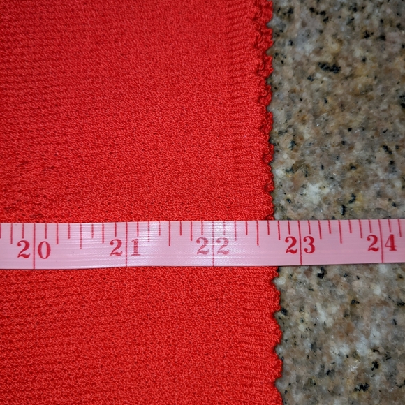 St. John Knit Set Skirt and Tank Orange-Red Size 6 Top Size Medium Skirt - Picture 12 of 16